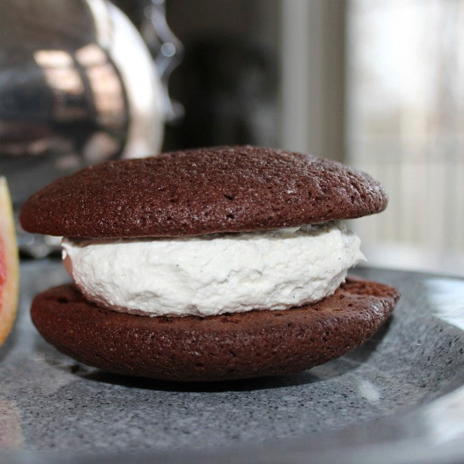 Chocolate cake with bourbon cream filling gourmet whoopie pie